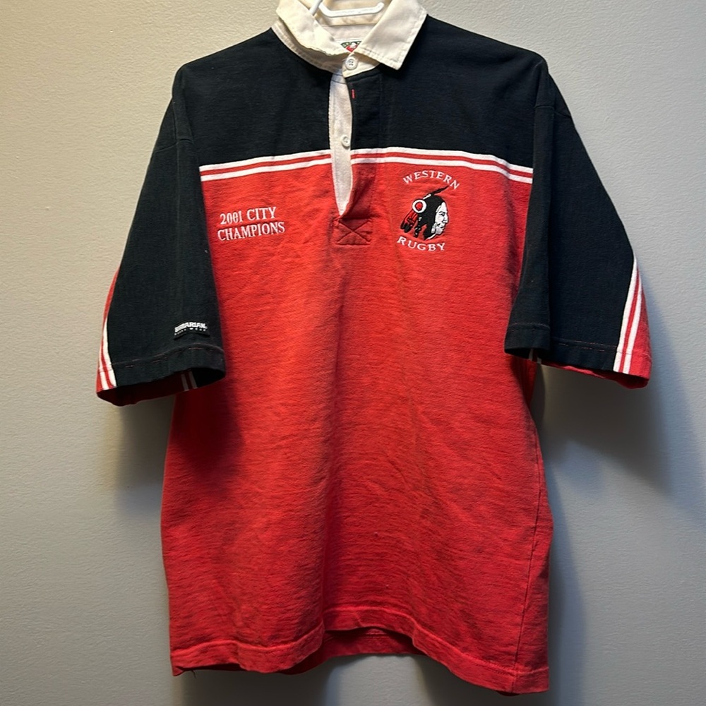 Vintage Barbarian Rugby Mens Polo Shirt